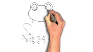 Easy to draw frog cartoon, 