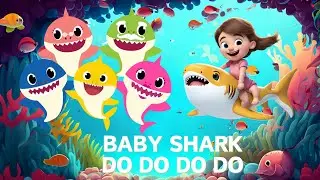 Красочный танец акулёнка для детей 🎵 | Изучаем цвета океана 🌊