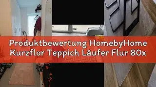 Produktbewertung HomebyHome Kurzflor Teppich L&auml;ufer Flur 80x150 cm Schwarz - Waschbarer Teppich f&uuml;r