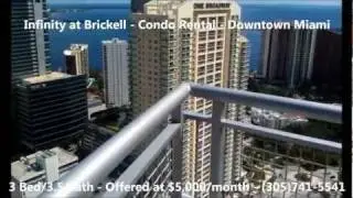 Infinity at Brickell - 3 Bedroom Condo Rental - Downtown Miami Area