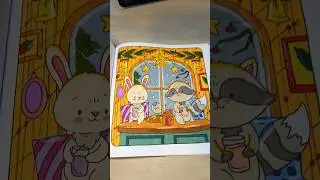 Cozy night ✨❄️ #art #coloringpages #drawing #coloring #coloringbook #christmas