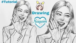 Drawing TWICE | Nayeon - how to draw a face, im Nayeon