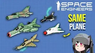Same Airplane but Built by Different Players, Space Engineers