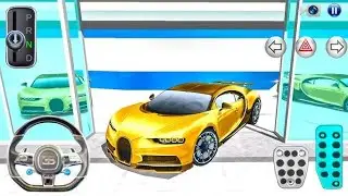 New Golden Bugatti Chiron Racing in Supercar store - 3D Driving Class - Gameplay Android ios 2026