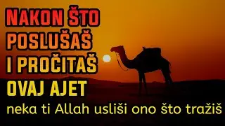 Nakon što poslušaš i pročitaš ovaj ajet, neka ti Allah usliši ono što tražiš. 🤲✨