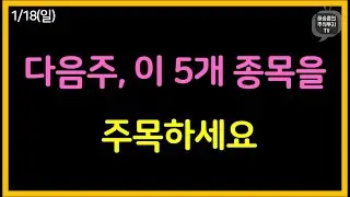 다음 시장의 주인공은?｜다음주 관심종목 분석