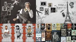 Hair Saloon Flex wall paper design 3D wall paper design 2023