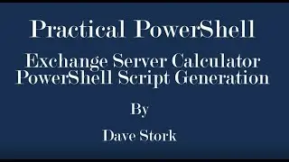 Exchange Server Role Requirements Calculator Part 1