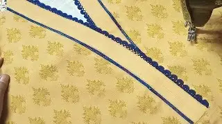 Overlap Neck Design Cutting & Stitching | Chinese Collar Piping Neck