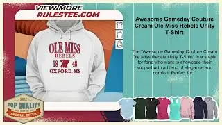 Awesome Gameday Couture Cream Ole Miss Rebels Unity T-Shirt