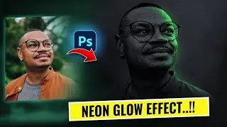 Create a Black & White Portrait with Neon Glow Effect - Photoshop Tutorial