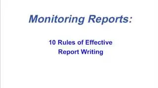 Monitoring Reports Trailer