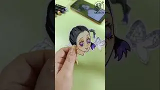 &hearts; Figura de  #shinobu en #papercutout  Con App: #ardrawing #paperpuppet #diy #kimetsunoyaiba