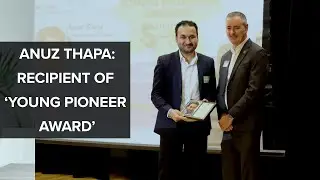 Anuz Thapa: One of the recipients of Young Pioneer Award