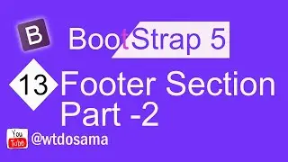 How To Create Landing Page Design using Bootstrap 5 |Footer| #13-2
