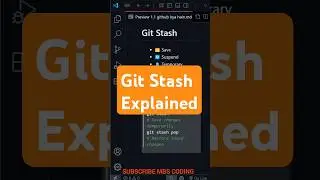 Git Stash Explained in 1 Minute | Save Your Work Without Commit #shorts #webdev #111 #git #github