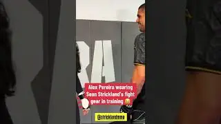 Pereira wearing Strickland's fight gear in training 😂 (via @ninadrama/TT)