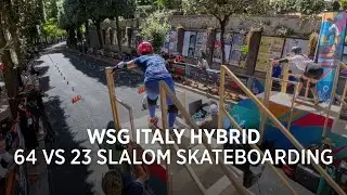 Judi Oyama VS Ma&iuml;t&eacute; Fournier-Parent (CAN) 64 vs 22 World Skate Games Hybrid Slalom Skateboard Race