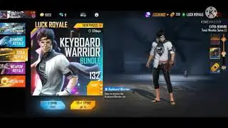 New gold royal bundle || keyboard warrior bundle claim || NT tech gaming || free fire 🔥🔥