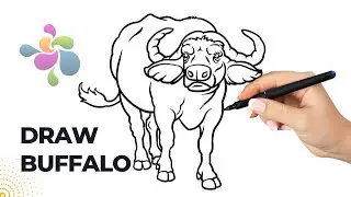 How to Draw Buffalo | Buffalo Drawing Easy