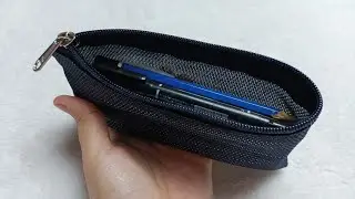 How to make the Easiest and Simplest Zipper Pencil Case Pouch | DIY