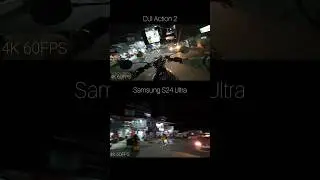 DJI Action 2 VS Samsung S24 Ultra Low Light Motovlogging Footage🔥 GT 650 Night Time Motovlog #gt650