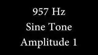 957 Hz Sine Tone Amplitude 1