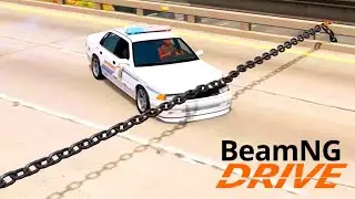 Stop Cars With A Chain -  Cars vs Chain - Car Crashe Game | BeamNG drive #121