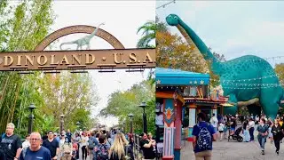 Dinoland USA at Disney's Animal Kingdom 2025 Tour & Walkthrough in 4K | Walt Disney World Florida