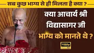 क्या आचार्य श्री भाग्य को मानते थे ? II सब कुछ भाग्य से ही मिलता है क्या ? II Vidyasagar ji maharaj