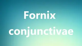 Fornix conjunctivae - Medical Meaning and Pronunciation