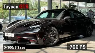 Porsche Taycan GTS 2025 in Jet Black Metallic Carmine Red GTS Interior &ndash; Luxury & Performance Review