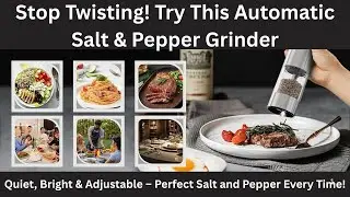 This Electric Salt and Pepper Grinder is USB rechargeable | One-Handed Use And Adjustable Coarseness