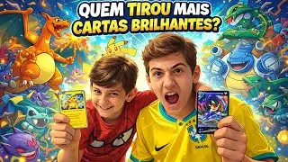 Abrimos uma booster box de Pok&eacute;mon - Quem tirou mais cartas brilhantes?!