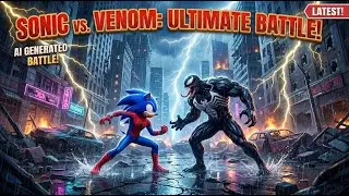 🦔⚡ SONIC vs VENOM &ndash; ULTIMATE BATTLE! 💥 AI Epic Fight in Destroyed City 🌩️🔥