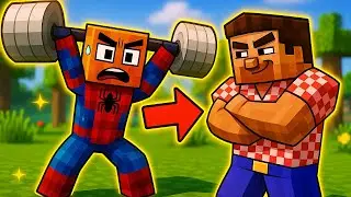 Spider Zombie Boy Becomes Strongman vs Evil Herobrine 💪  | Minecraft Animation