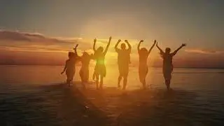 Friend enjoying sunset video ||copyright free friends video