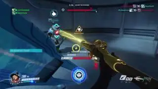 S3 Quickplay: Mercy King's Row solo heal attack (Ft. Saiyan, OG_Mastayoshi, Comhunter, Bencchini)