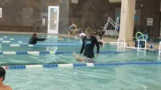 07-05-22 5 yo Learning Back Stroke Swimming - Life Time Fitness, Plano, TX