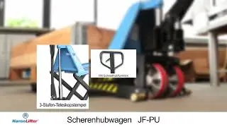 1.000 kg & Schnellhub: HanseLifter Scherenhubwagen JF-PU | 810 mm ergonomische Arbeitsh&ouml;he