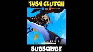 Free Fire Best 1 Vs 4 Clutch 😬🔥 Wait For End 😱