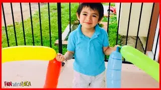 Outdoor Rocket Balloons Learn Colors with Balloons for kids