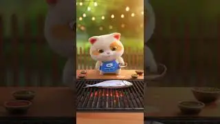 This Chubby Cat Seasons Grilled Fish&hellip; Then Sneezes Sparkly Snow