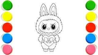 How to Draw Labubu Drawing for Kids, Painting and Coloring for Kids and Toddlers, Child Art