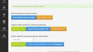 Import schema structure and properties to database