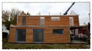 Montage d'une maison DOUBLE ossature bois