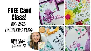 Free Stampin' Up! Card Class | Make 4 Beautiful Cards With Me!