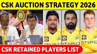 CSK Mini Auction Strategy IPL 2026 | CSK Target Players List | Release & Retained Players List 2026