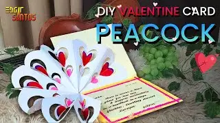 DIY Peacock Valentine Card ✨ | Unique Handmade Valentine&rsquo;s Day Card Idea