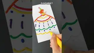 Dot Painting ! 🎨 Just use a little paint to scratch out a beautiful painting #art #handmade #shorts